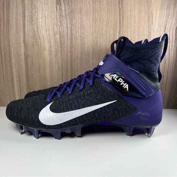 Nike Alpha Menace Elite 2 Flyknit Football Cleats BV2077-011 Men’s Size 14 - Picture 9 of 10